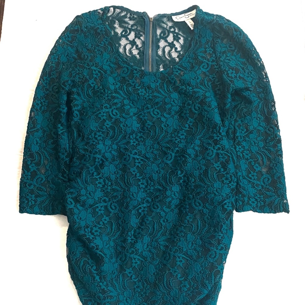 Teal Lace Maternity Top Size Small